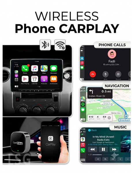 უსადენო CarPlay ადაპტერი ავტომობილისთვის GHT-0029 фото